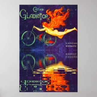 Cycles Gladiator Reflektion in Time French Cycling Poster