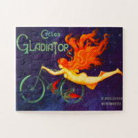 Cycles Gladiator Vintag French Cycling Ad Poster