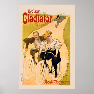 Cycles Gladiator Vintage Fahrradposter Poster