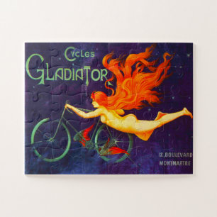 Cycles Gladiator Vintage französischer Radfahrwerb Puzzle