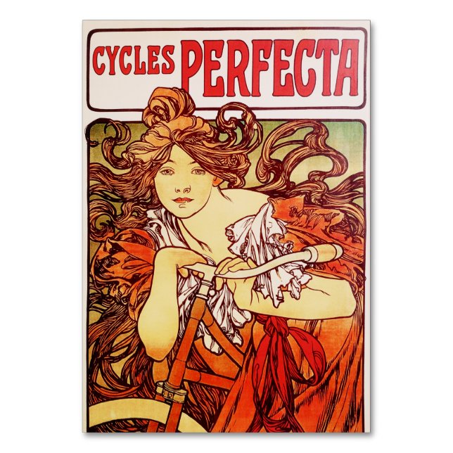 Cycles Perfecta von Alphonse Mucha Tischnummer (Vorderseite)