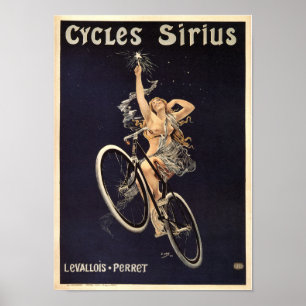 Cycles Sirius, Frankreich, Vintages Fahrradposter Poster