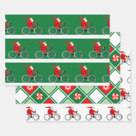 Cycling Bicycle Holiday Gift Geschenkpapier Set