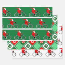 Cycling Bicycle Holiday Gift Wrapping Paper