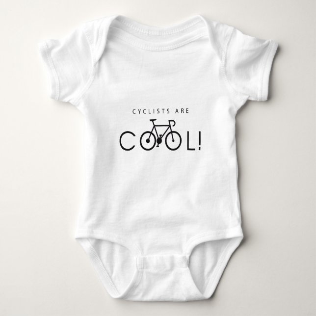 Cycling Biking Bicycle is cool Baby Strampler (Vorderseite)