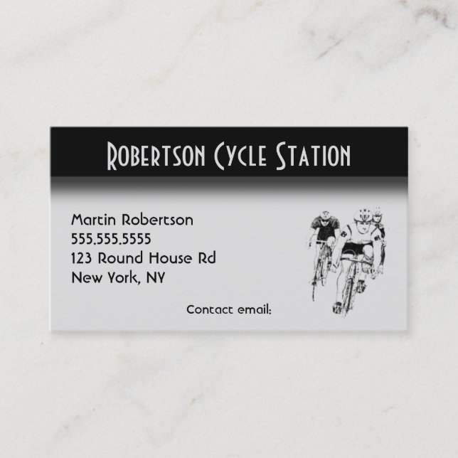 Cycling Business Card Visitenkarte (Vorderseite)