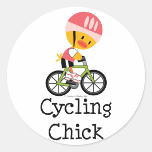 Cycling Chick Stickers