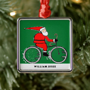 Cycling Christmas Collectible Ornament Aus Metall