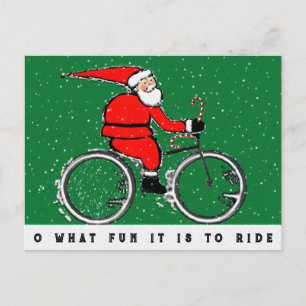 Cycling Christmas Feiertagspostkarte
