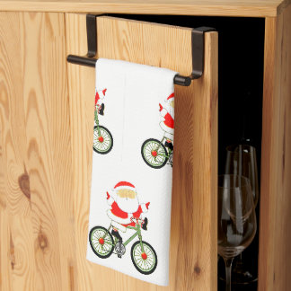 Cycling Christmas Geschirrtuch