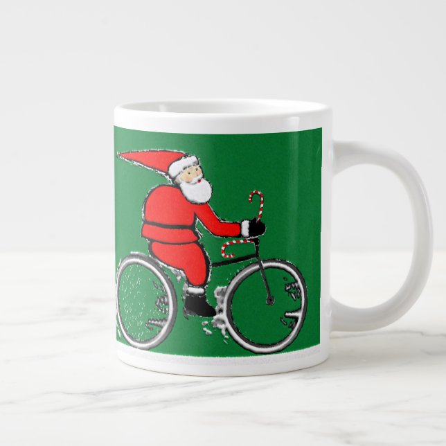Cycling Christmas Holiday Jumbo-Tasse (Rechts)