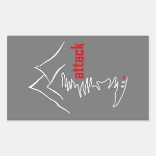 Cycling Climb, Angriff Rechteckiger Aufkleber