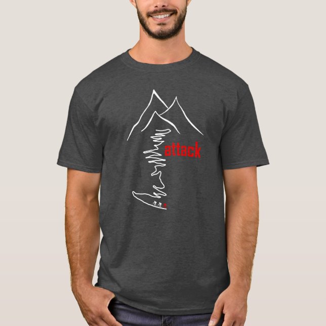 Cycling Climb, Angriff T-Shirt (Vorderseite)