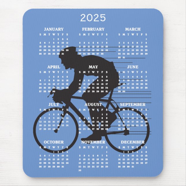Cycling Design 2025 Calendar Mouse Pad Mousepad (Vorne)