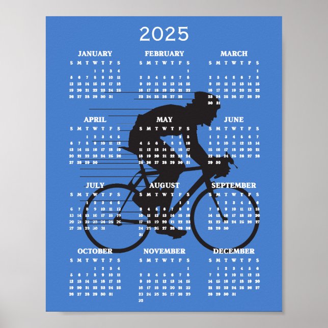 Cycling Design 2025 Calendar Poster (Vorne)