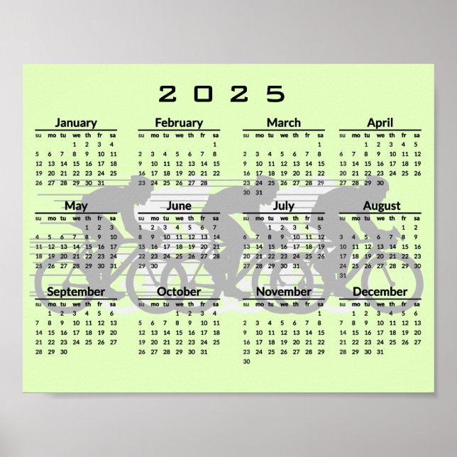 Cycling Design 2025 Calendar Poster (Vorne)