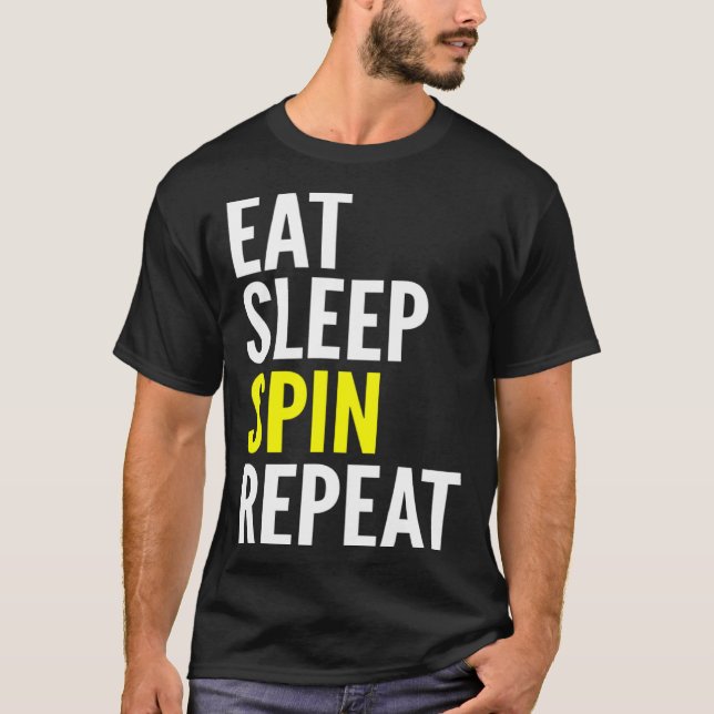 Cycling   Eat Sleep Spin Repeat T-Shirt (Vorderseite)