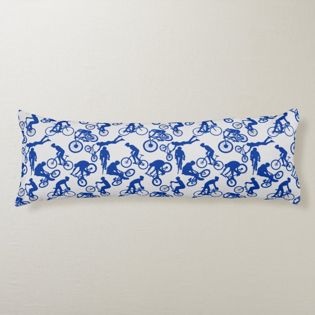 Cycling Freestyles Pattern.w x4 OffWhite BG Seitenschläferkissen (Vorderseite)