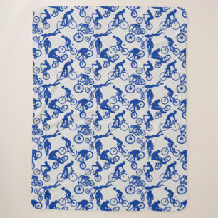 Cycling Freestyles Pattern.w x4 OffWhite BG Sherpadecke