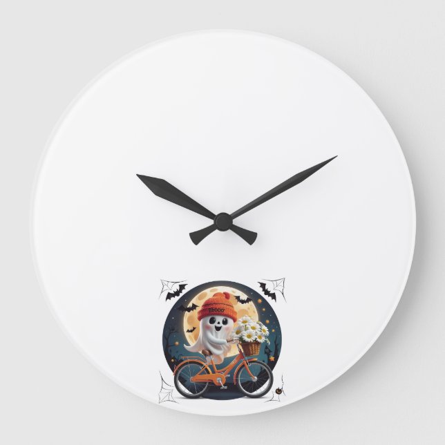 Cycling Ghost Große Wanduhr (Vorderseite)