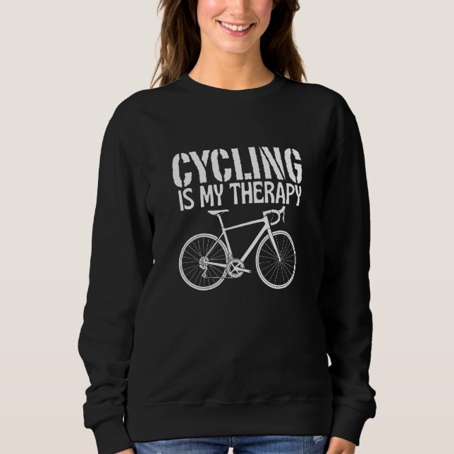 cycling is my therapy sweatshirt (Vorderseite)