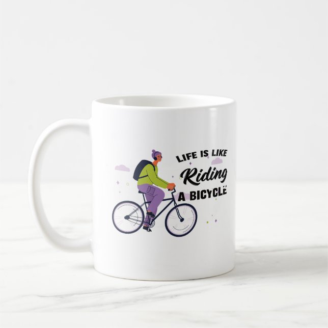 Cycling Life Graphic Design Kaffeetasse (Links)