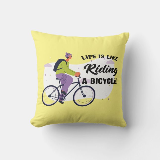 Cycling Life Graphic Design Kissen (Vorderseite)