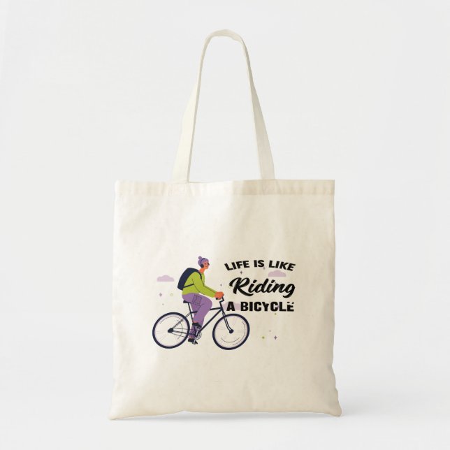 Cycling Life Graphic Design Tragetasche (Vorne)