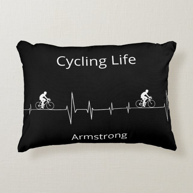Cycling Life, Heartbeat anpassbar Dekokissen (Vorderseite)