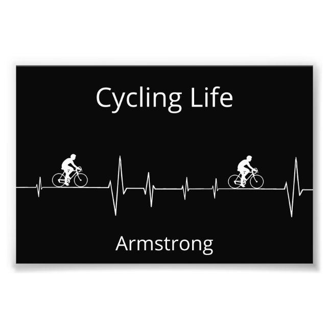 Cycling Life, Heartbeat anpassbar Fotodruck (Vorne)