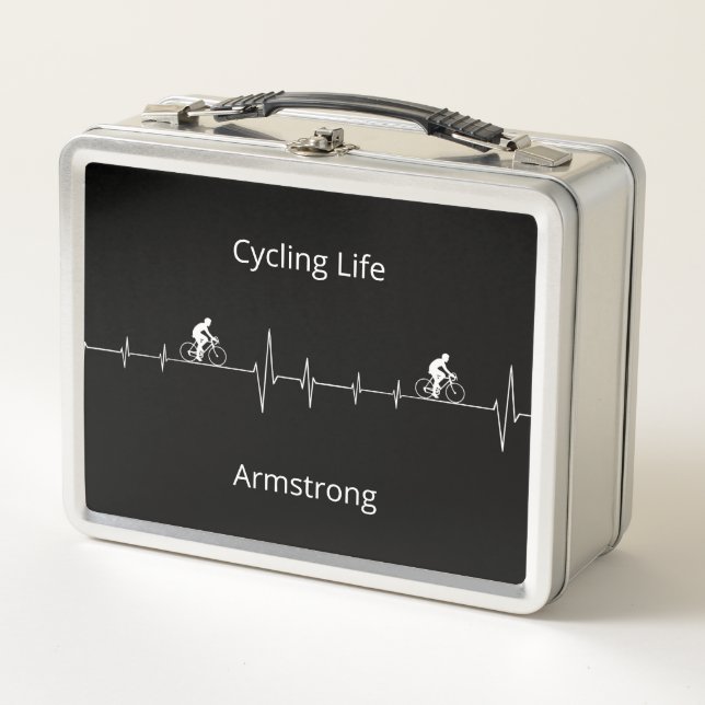Cycling Life, Heartbeat anpassbar Metall Brotdose (Vorderseite)