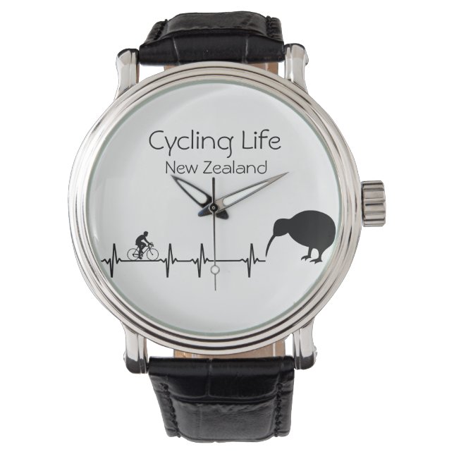 Cycling Life, Neuseeland anpassbar Armbanduhr (Vorderseite)