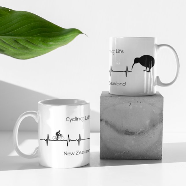 Cycling Life, Neuseeland anpassbar Zweifarbige Tasse (Von Creator hochgeladen)