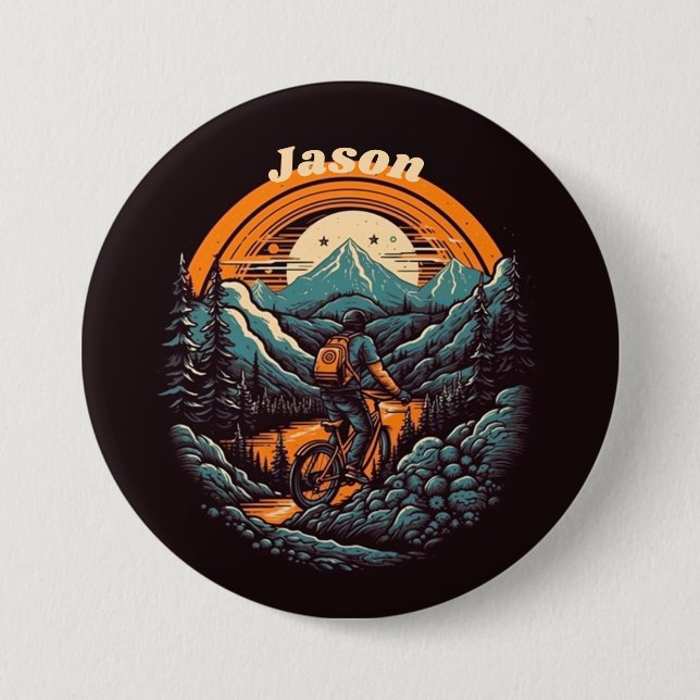 Cycling Life, Retro anpassbar Button (Vorderseite)