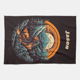 Cycling Life, Retro anpassbar Geschirrtuch