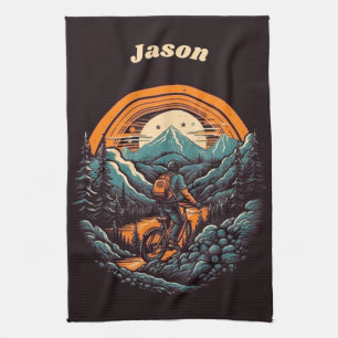 Cycling Life, Retro anpassbar Geschirrtuch