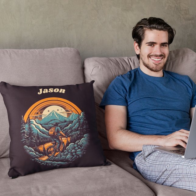 Cycling Life, Retro anpassbar Kissen (Von Creator hochgeladen)