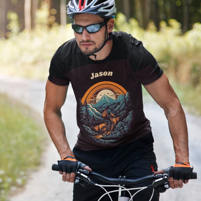 Cycling Life, Retro anpassbar T-Shirt (Von Creator hochgeladen)