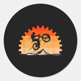 Cycling Lover Cycle Vintage For Mountain Bike Tour Runder Aufkleber
