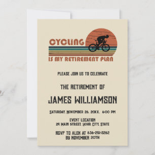 Cycling-Rentner-Ruhestands-Cocktailparty Einladung