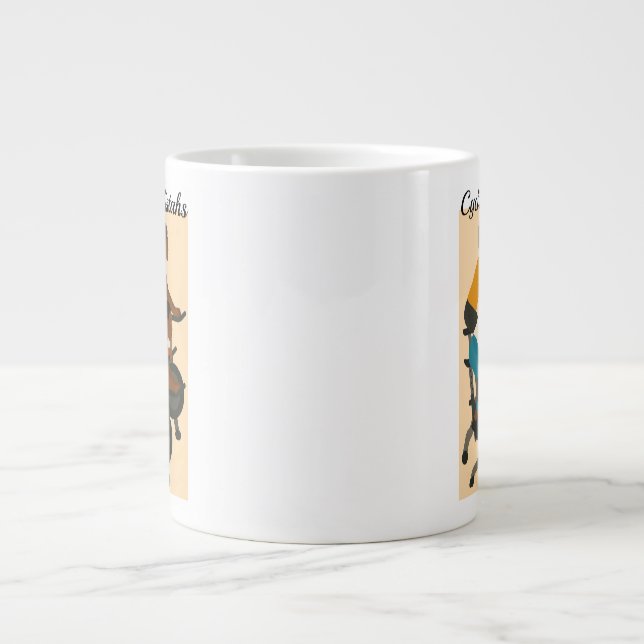 Cycling sistahs Jumbo-Tasse (Vorderseite)