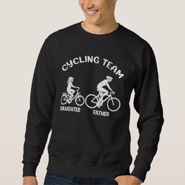 Cycling Team Father Daughter Family Matching Cycli Sweatshirt (Vorderseite)