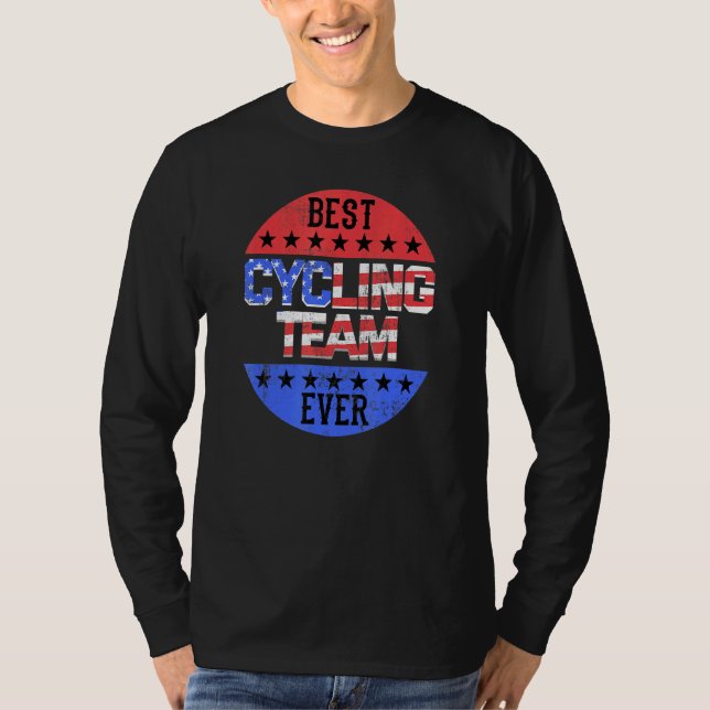 Cycling Team Independence Day Patriotic Cyclist Us T-Shirt (Vorderseite)