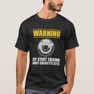Cycling - Warnung kann beginnen, über Kassette zu T-Shirt