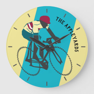 Cyclist #1 große wanduhr