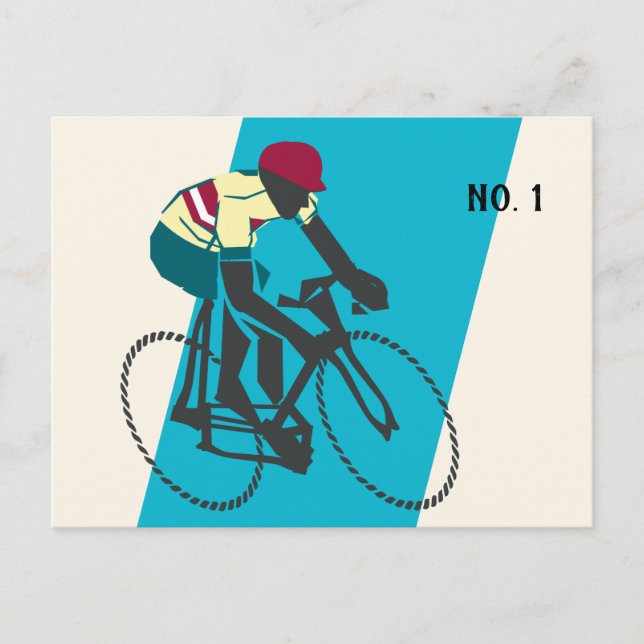 Cyclist #1 postkarte (Vorderseite)