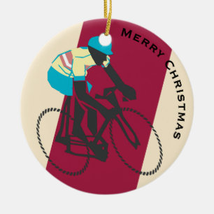 Cyclist #2 keramik ornament