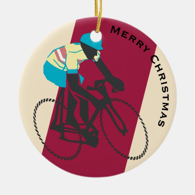 Cyclist #2 keramik ornament (Vorne)