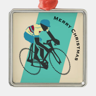 Cyclist #3 ornament aus metall