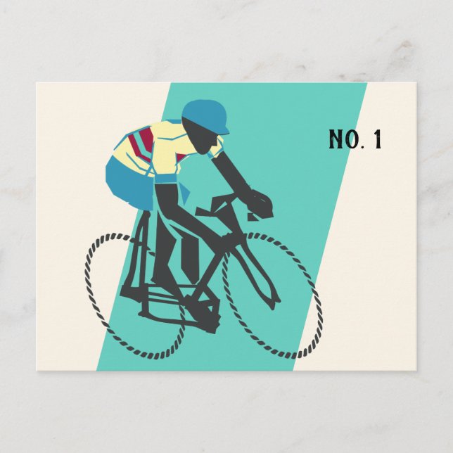 Cyclist #3 postkarte (Vorderseite)